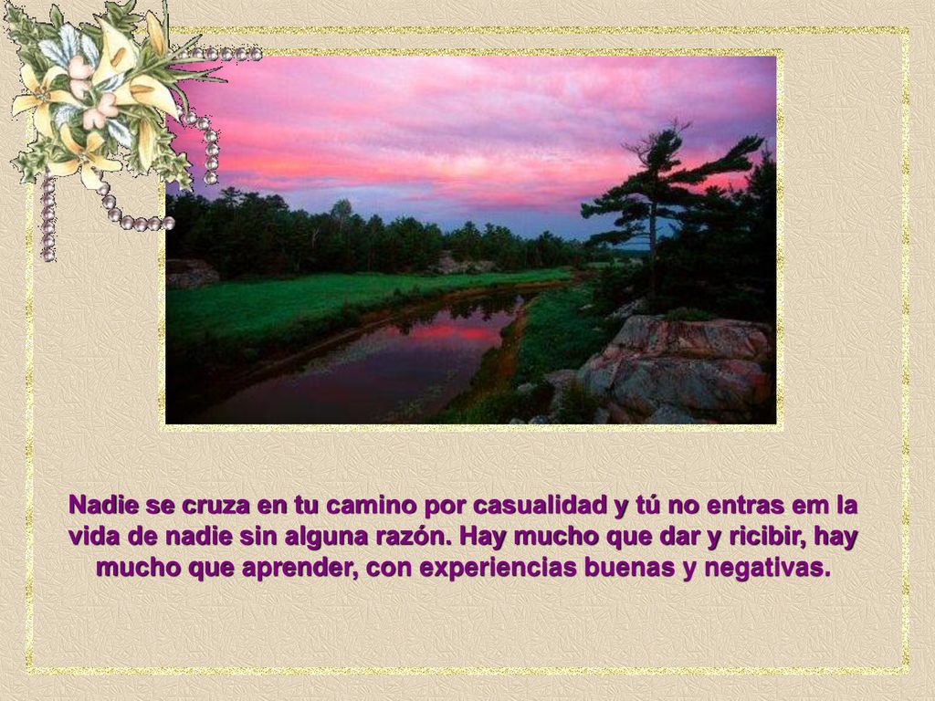 Nadie se cruza en tu camino por casualidad y tú no entras em la vida de nadie sin alguna razón.