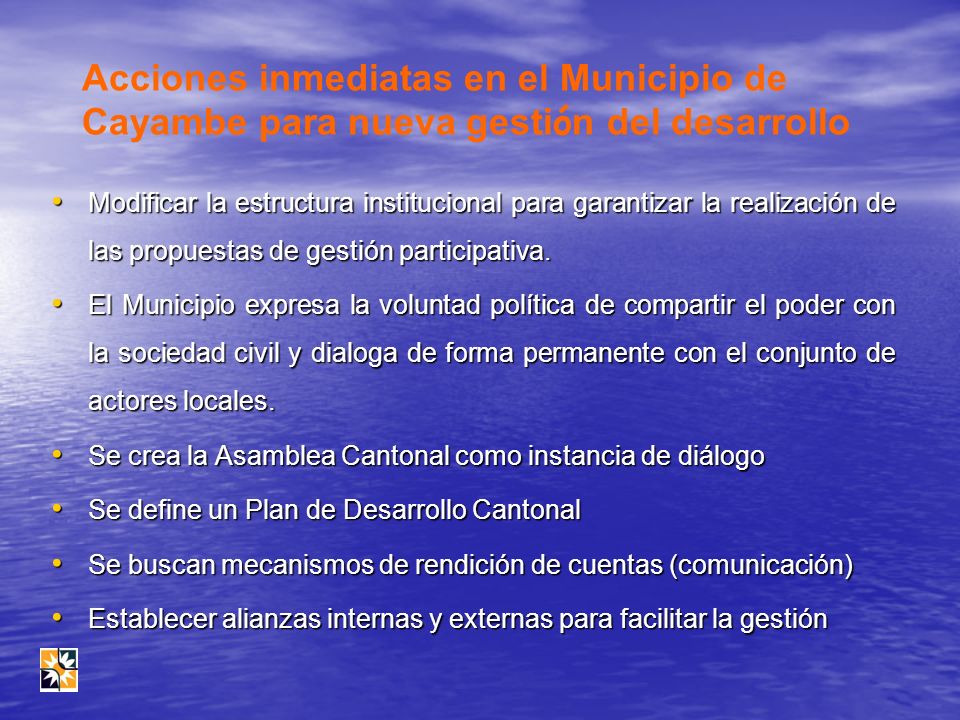 Acciones inmediatas en el Municipio de Cayambe para nueva gestión del desarrollo