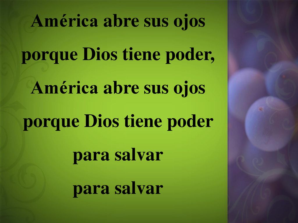 América abre sus ojos porque Dios tiene poder, América abre sus ojos porque Dios tiene poder para salvar