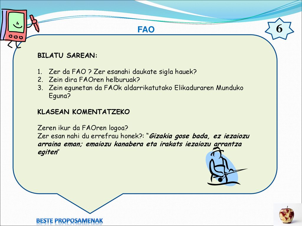 6 FAO BILATU SAREAN: Zer da FAO Zer esanahi daukate sigla hauek