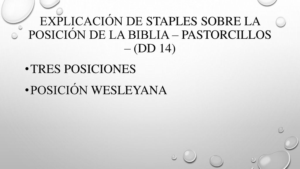 Explicación de staples sobre la posición de la biblia – pastorcillos – (dd 14)