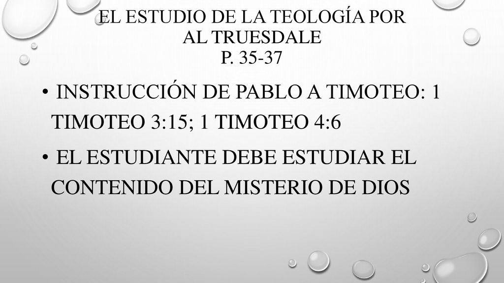 El estudio de la teología por al truesdale p