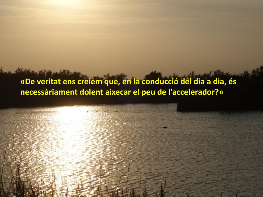«De veritat ens creiem que, en la conducció del dia a dia, és necessàriament dolent aixecar el peu de l’accelerador »