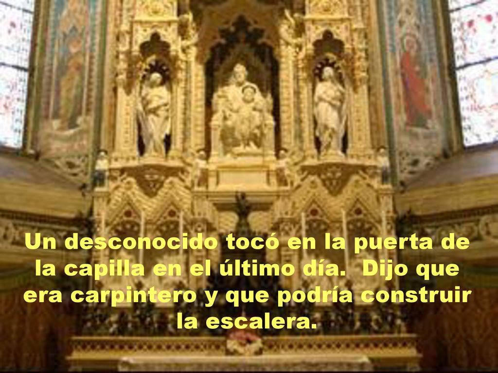 Un desconocido tocó en la puerta de la capilla en el último día