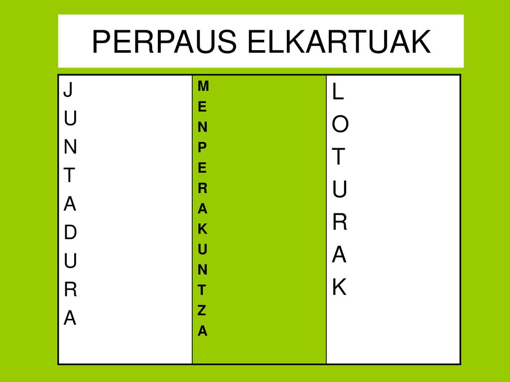 PERPAUS ELKARTUAK J U N T A D R M E P K Z L O