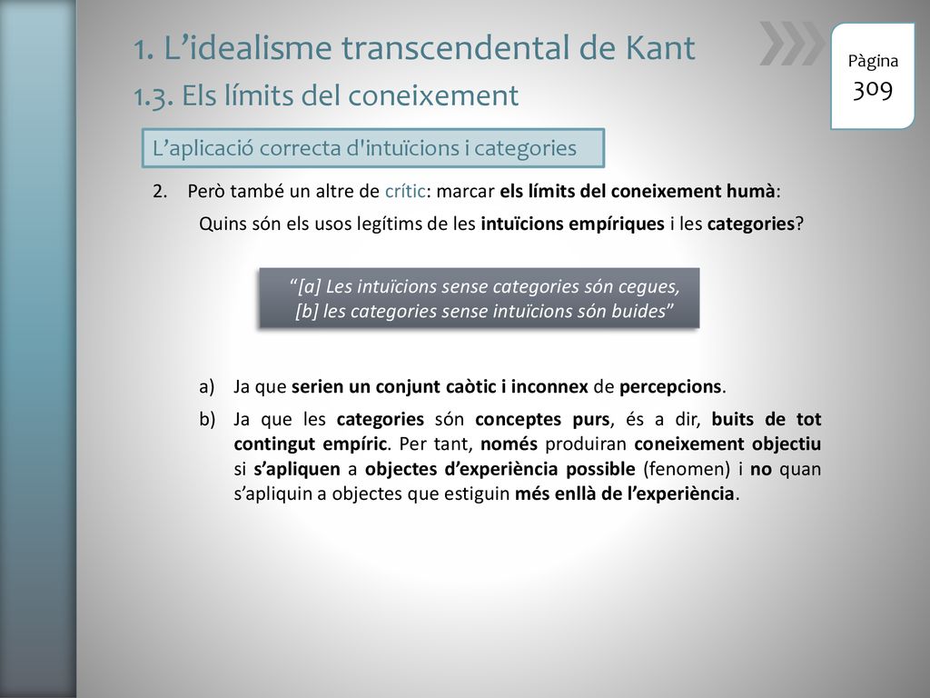 1. L’idealisme transcendental de Kant 1.3. Els límits del coneixement