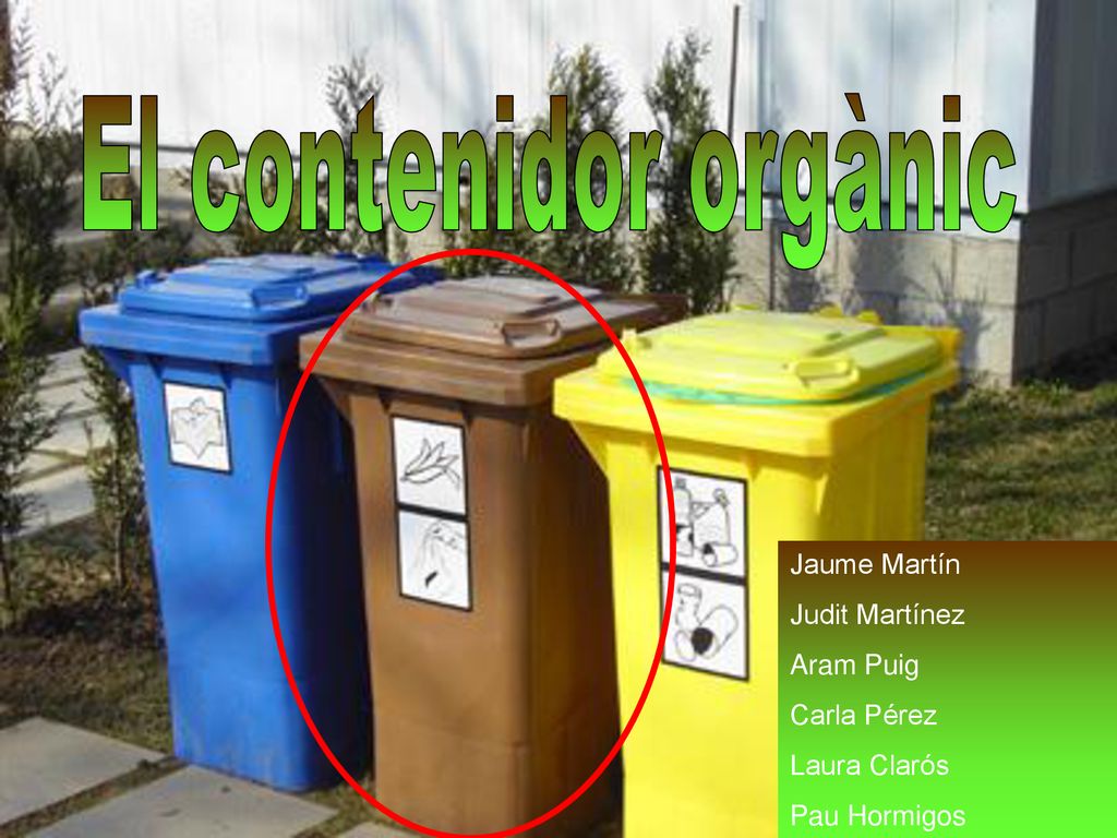El contenidor orgànic Jaume Martín Judit Martínez Aram Puig