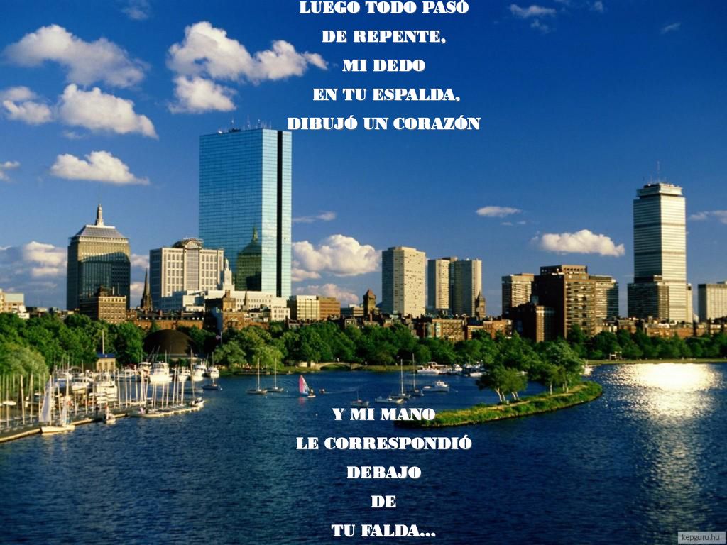 LUEGO TODO PASÓ DE REPENTE, MI DEDO. EN TU ESPALDA, DIBUJÓ UN CORAZÓN. Y MI MANO. LE CORRESPONDIÓ.