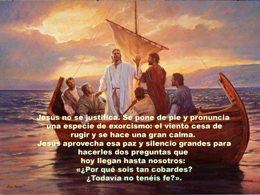 Jesús no se justifica. Se pone de pie y pronuncia