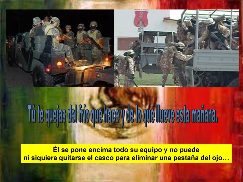 Él se pone encima todo su equipo y no puede