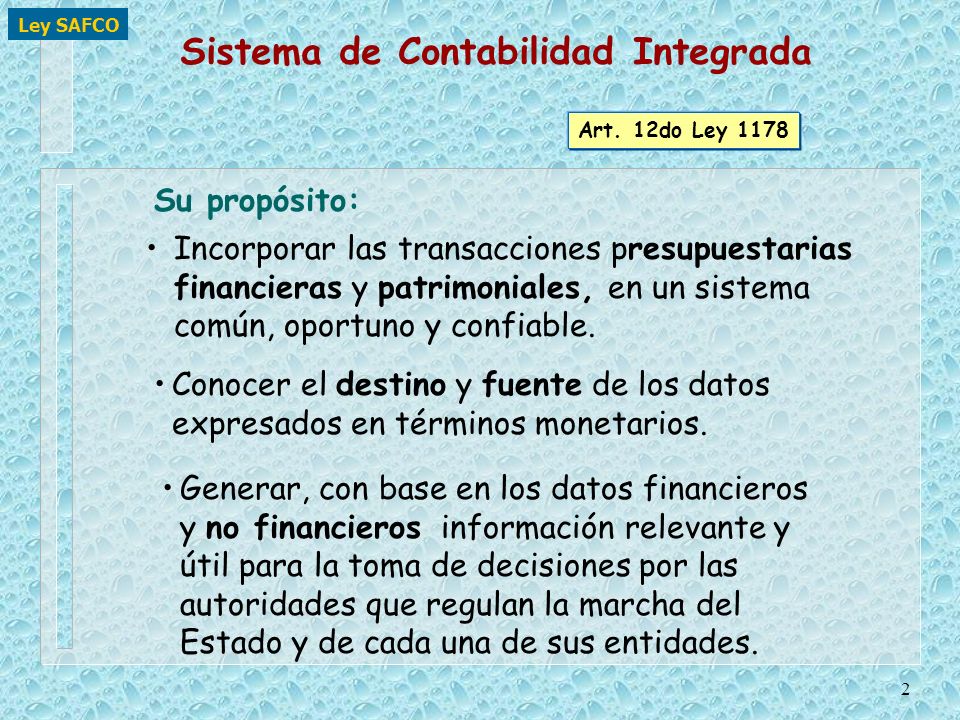Sistema de Contabilidad Integrada