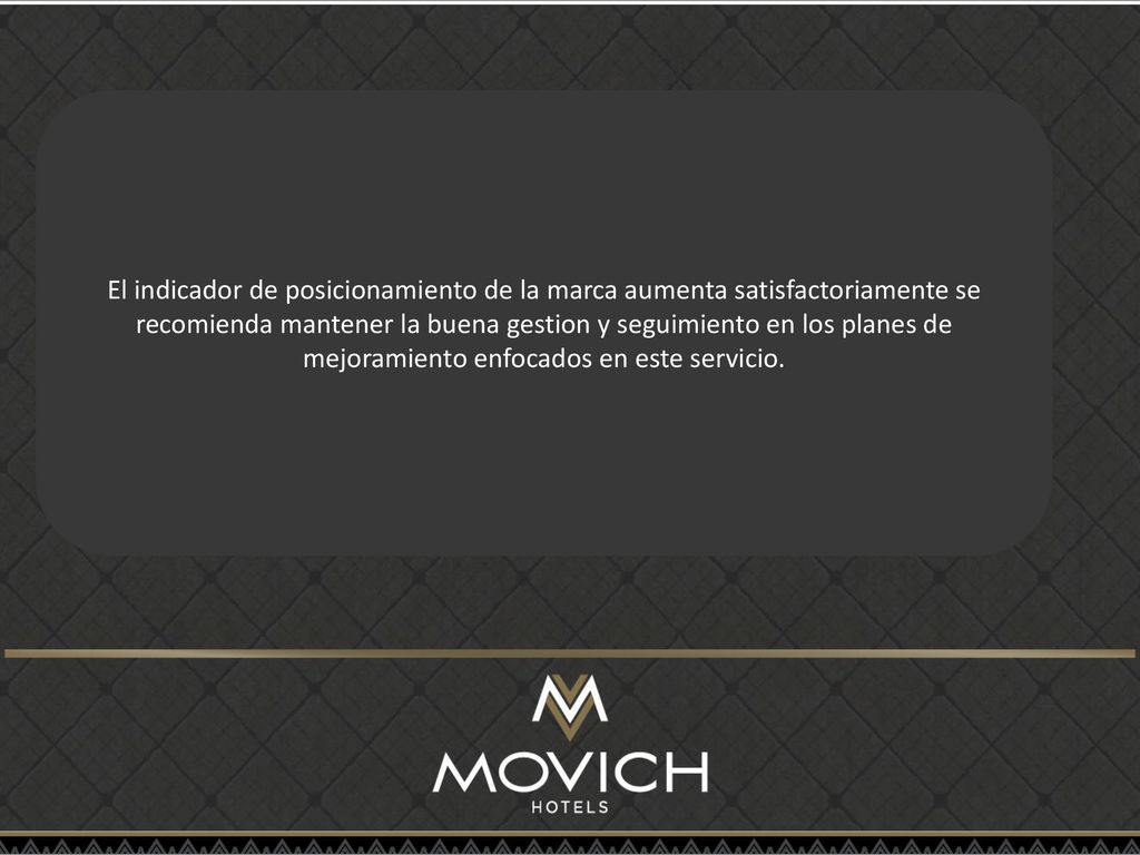 El indicador de posicionamiento de la marca aumenta satisfactoriamente se recomienda mantener la buena gestion y seguimiento en los planes de mejoramiento enfocados en este servicio.