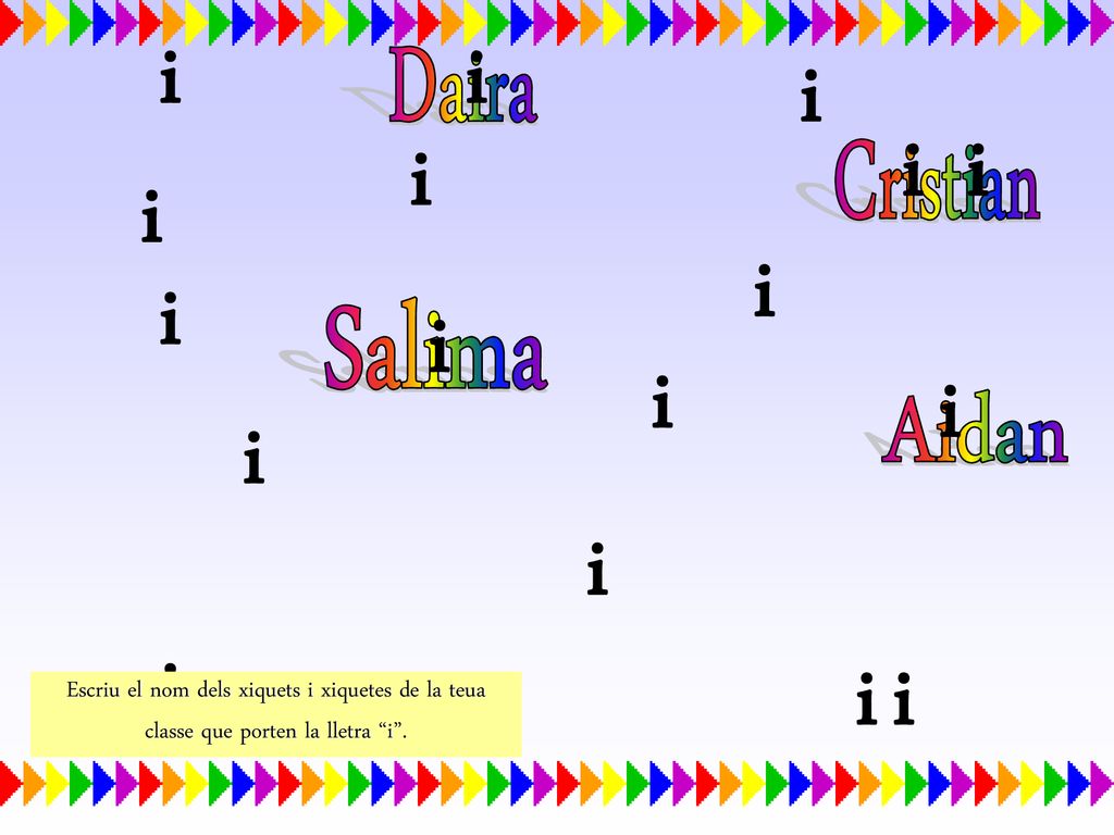 i i i i i i i i i i i i i i i i i i Daira Cristian Salima Aidan