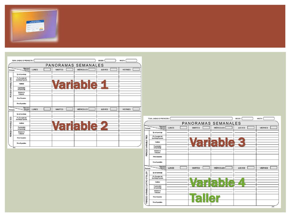 MARZO 2018 Variable 1 Variable 2 Variable 3 Variable 4 Taller