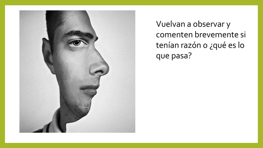 Vuelvan a observar y comenten brevemente si tenían razón o ¿qué es lo que pasa