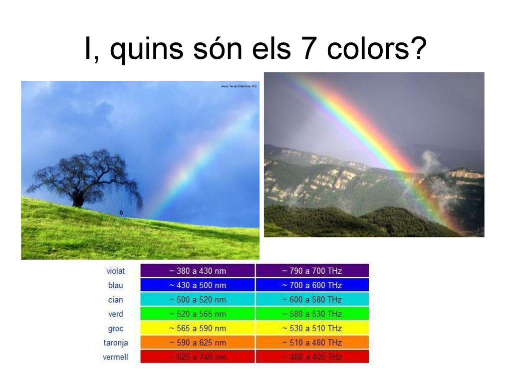 I, quins són els 7 colors