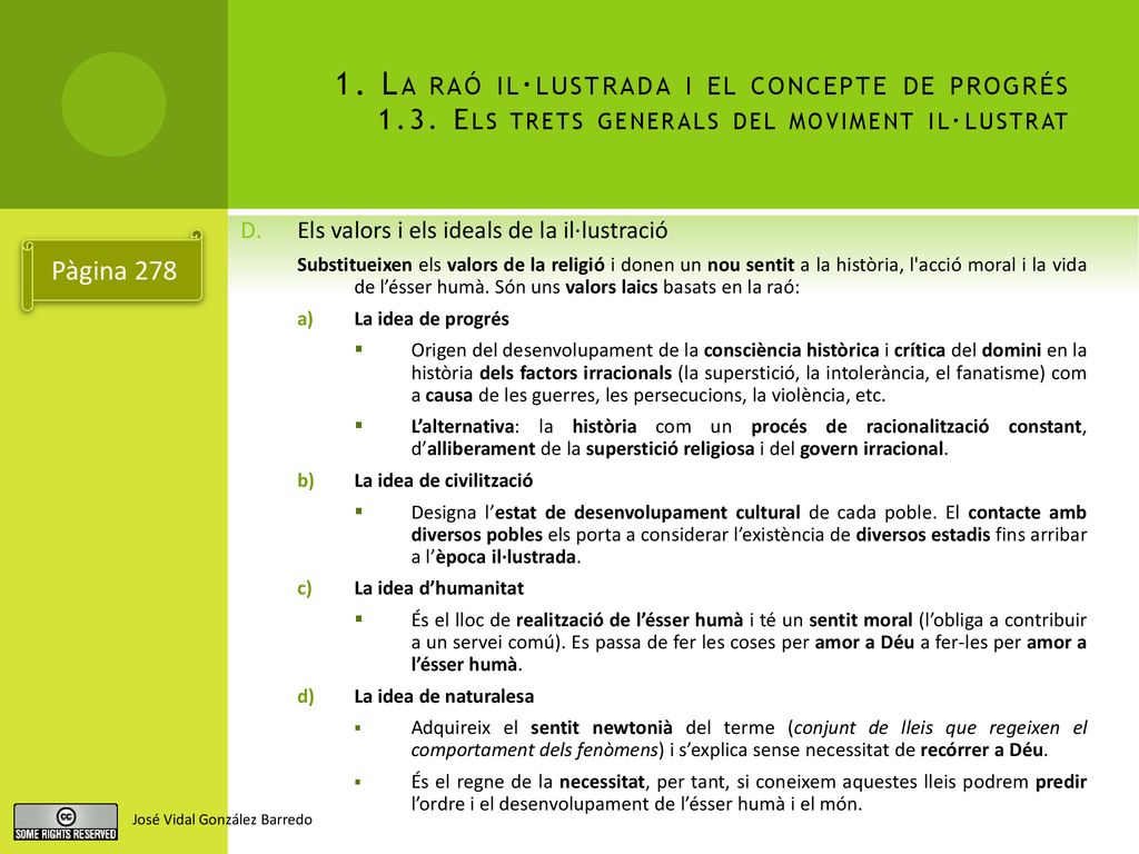 1. La raó il·lustrada i el concepte de progrés 1. 3