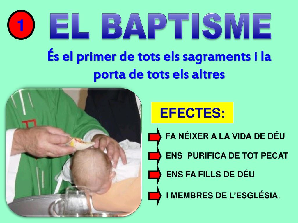 És el primer de tots els sagraments i la porta de tots els altres