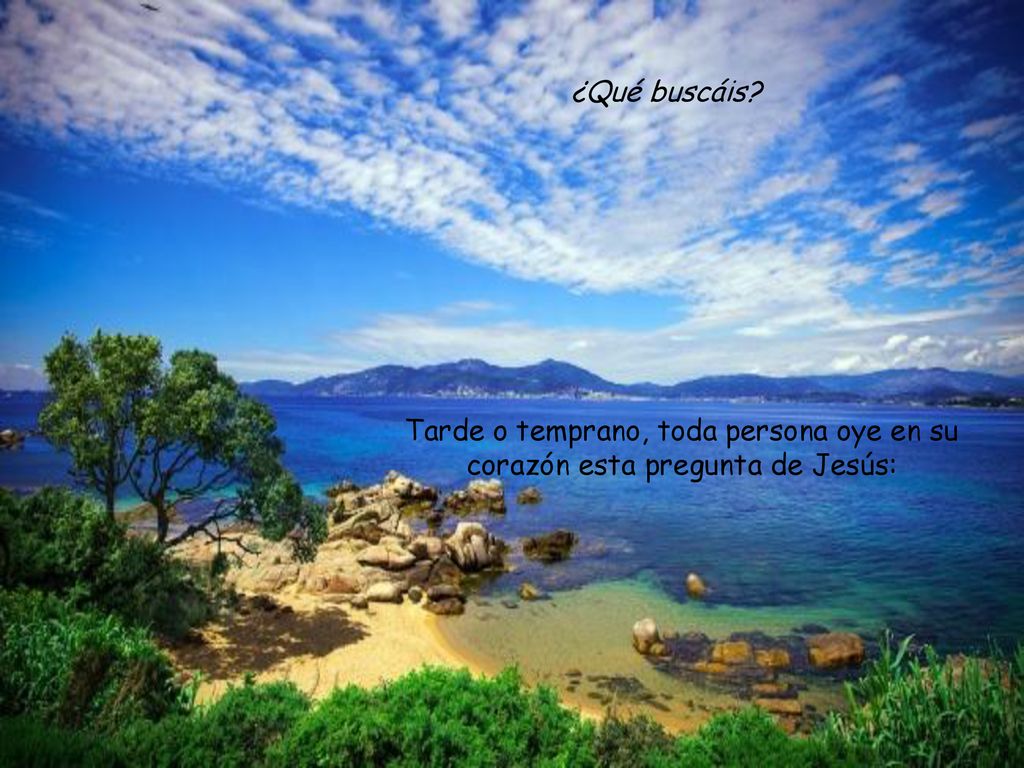 ¿Qué buscáis Tarde o temprano, toda persona oye en su corazón esta pregunta de Jesús: