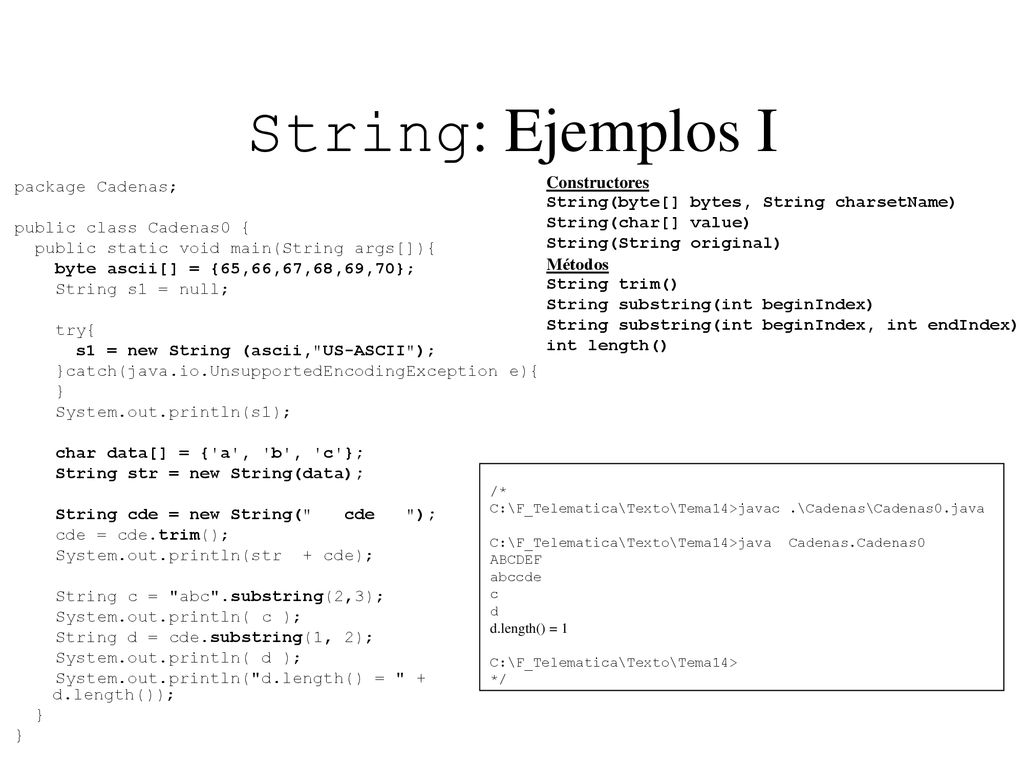 Tema 14: java.lang Antonio J. Sierra. - ppt descargar