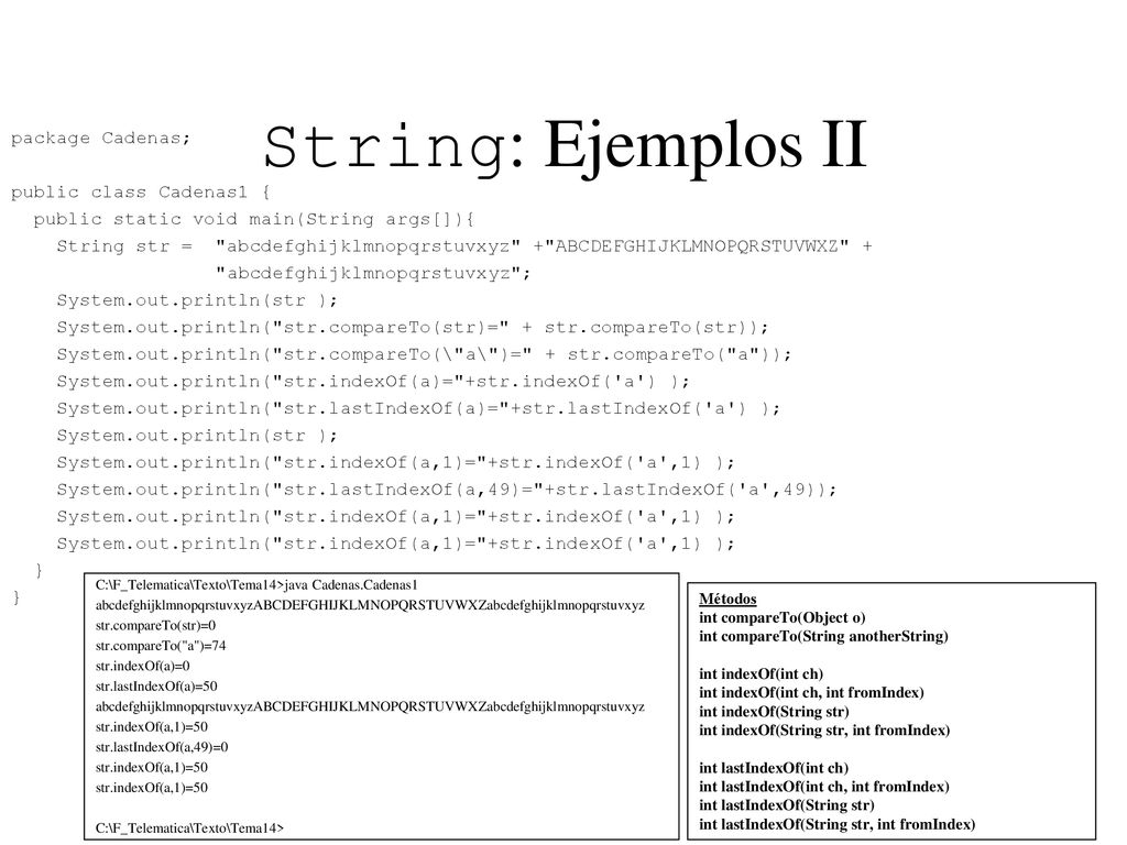 Tema 14: java.lang Antonio J. Sierra. - ppt descargar