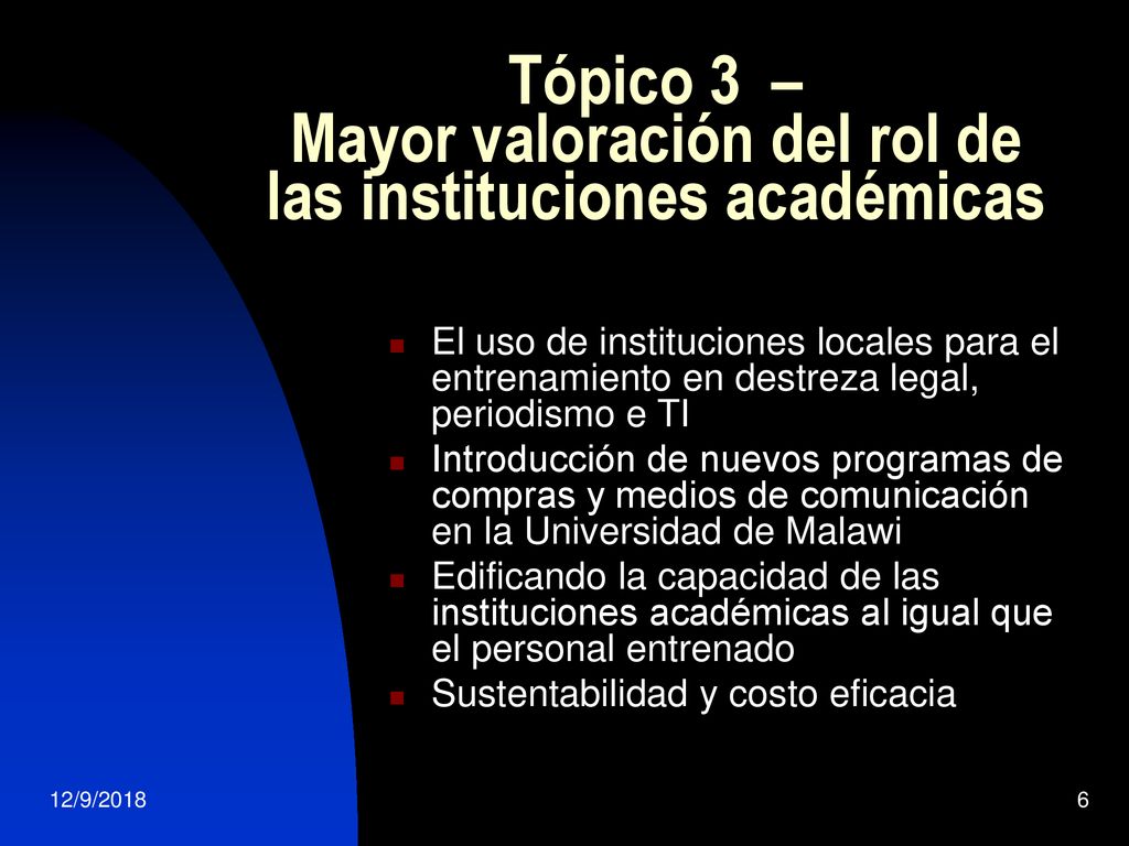 Tópico 3 – Mayor valoración del rol de las instituciones académicas