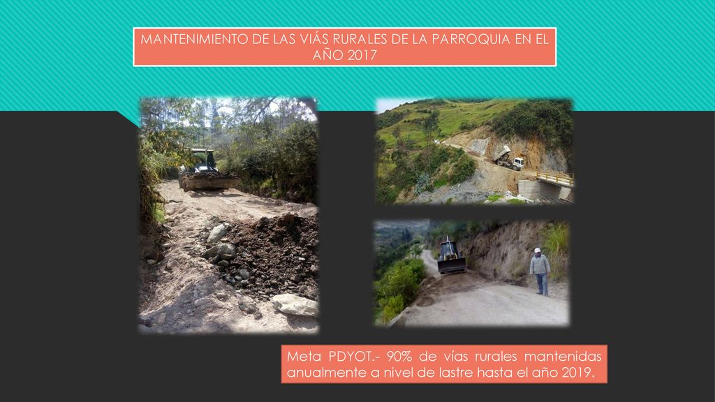 MANTENIMIENTO DE LAS VIÁS RURALES DE LA PARROQUIA EN EL AÑO 2017