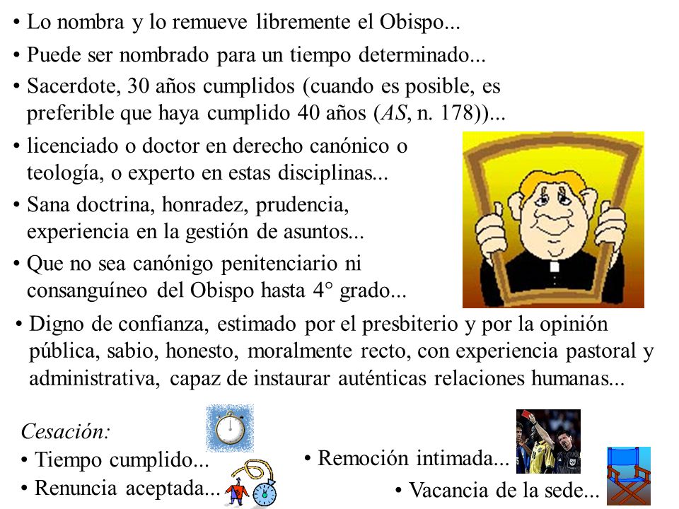 Lo nombra y lo remueve libremente el Obispo...