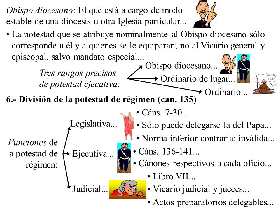 Obispo diocesano: El que está a cargo de modo estable de una diócesis u otra Iglesia particular...