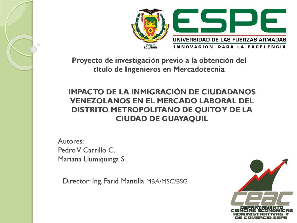 Proyecto de investigación previo a la obtención del título de Ingenieros en Mercadotecnia
