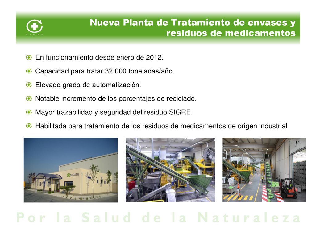 Nueva Planta de Tratamiento de envases y residuos de medicamentos