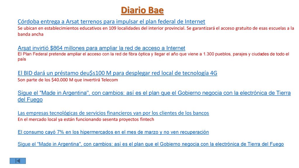 Diario Bae Córdoba entrega a Arsat terrenos para impulsar el plan federal de Internet.