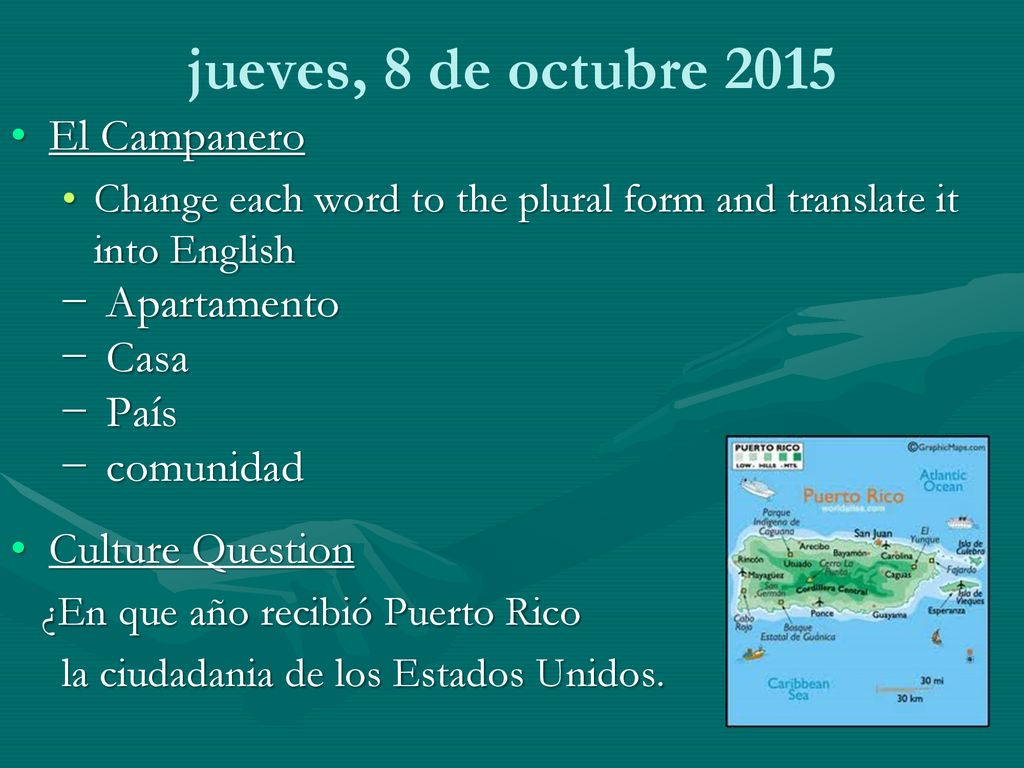 jueves, 8 de octubre 2015 El Campanero Apartamento Casa País comunidad