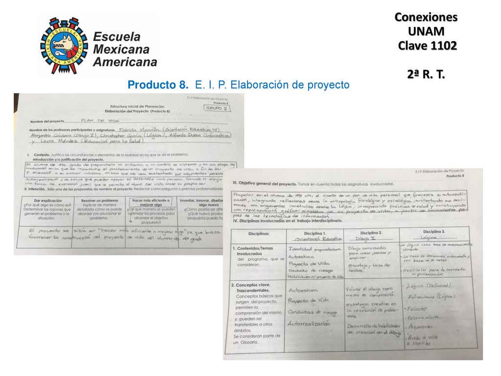 Producto 8. E. I. P. Elaboración de proyecto