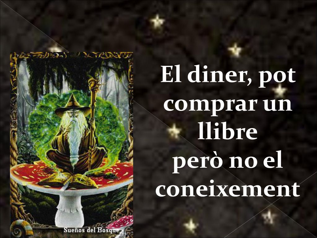 El diner, pot comprar un llibre però no el coneixement