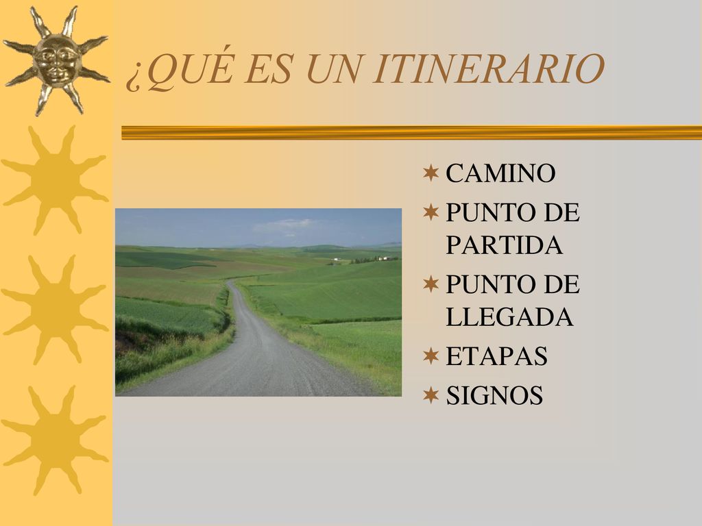 ¿QUÉ ES UN ITINERARIO CAMINO PUNTO DE PARTIDA PUNTO DE LLEGADA ETAPAS