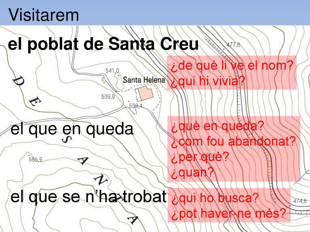 Visitarem el poblat de Santa Creu el que en queda