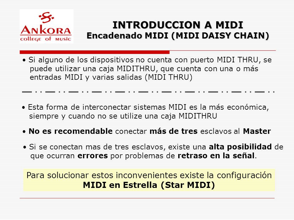 Encadenado MIDI (MIDI DAISY CHAIN) MIDI en Estrella (Star MIDI)