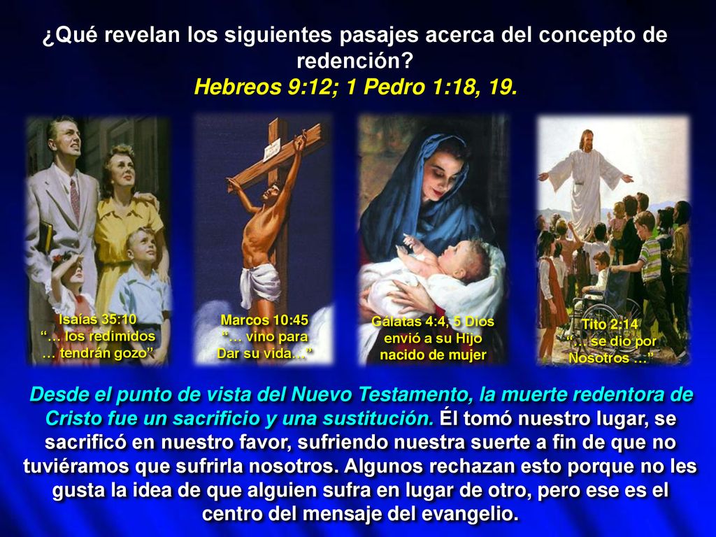 ¿Qué revelan los siguientes pasajes acerca del concepto de redención