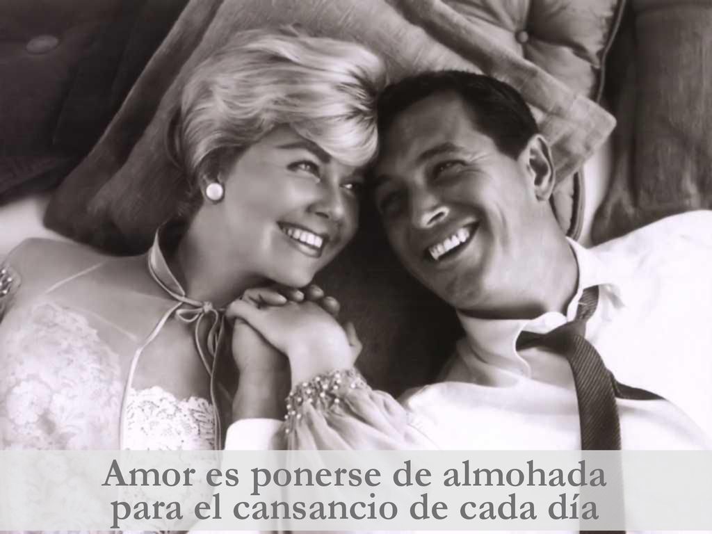 Amor es ponerse de almohada para el cansancio de cada día