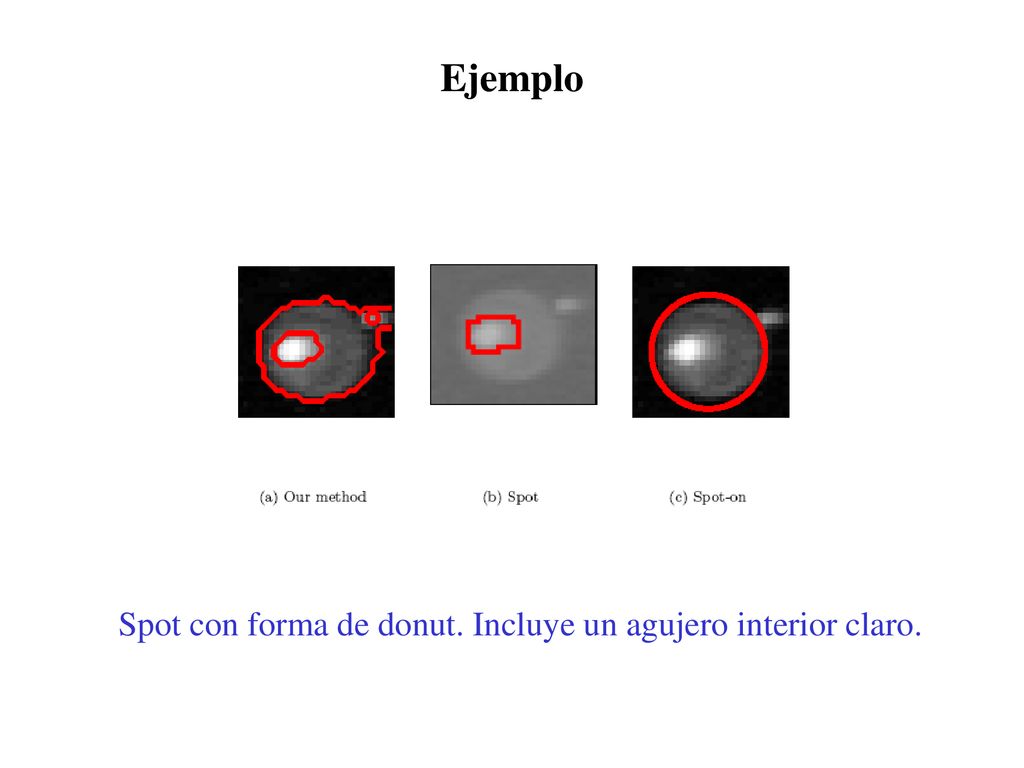 Spot con forma de donut. Incluye un agujero interior claro.