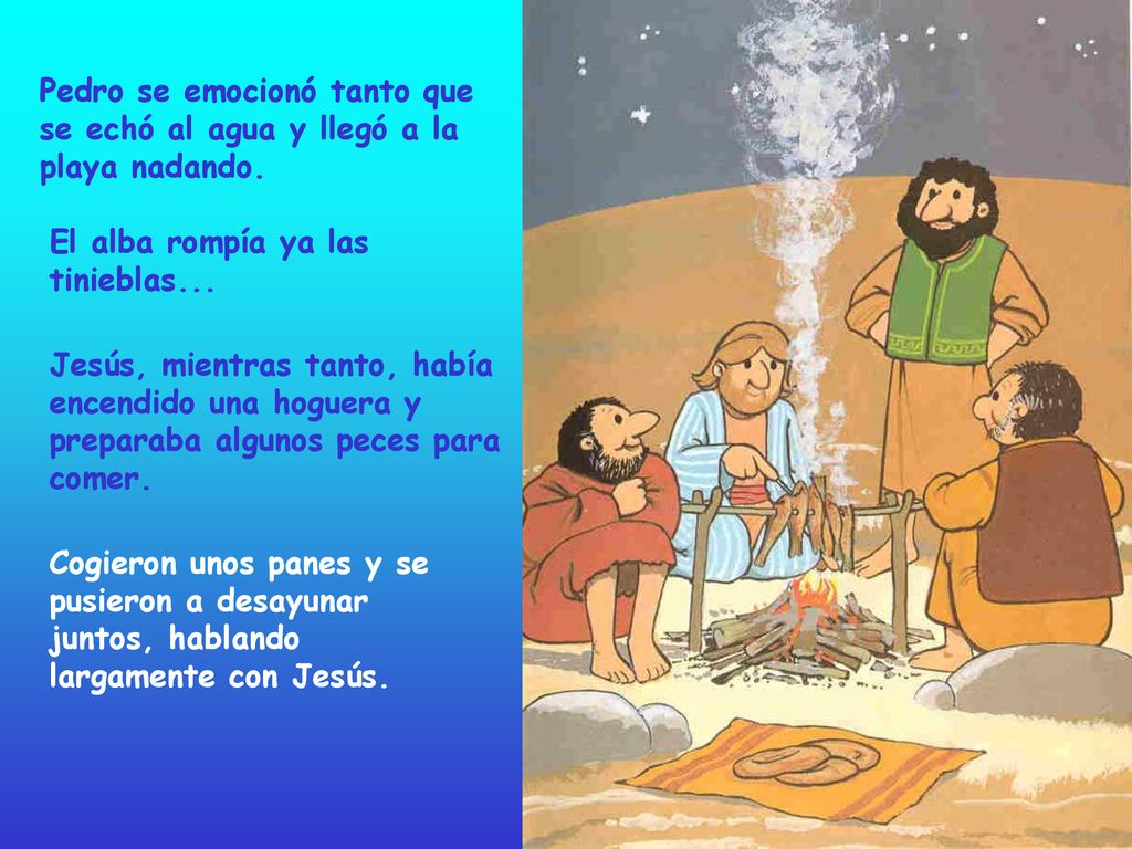 Pedro se emocionó tanto que se echó al agua y llegó a la playa nadando.
