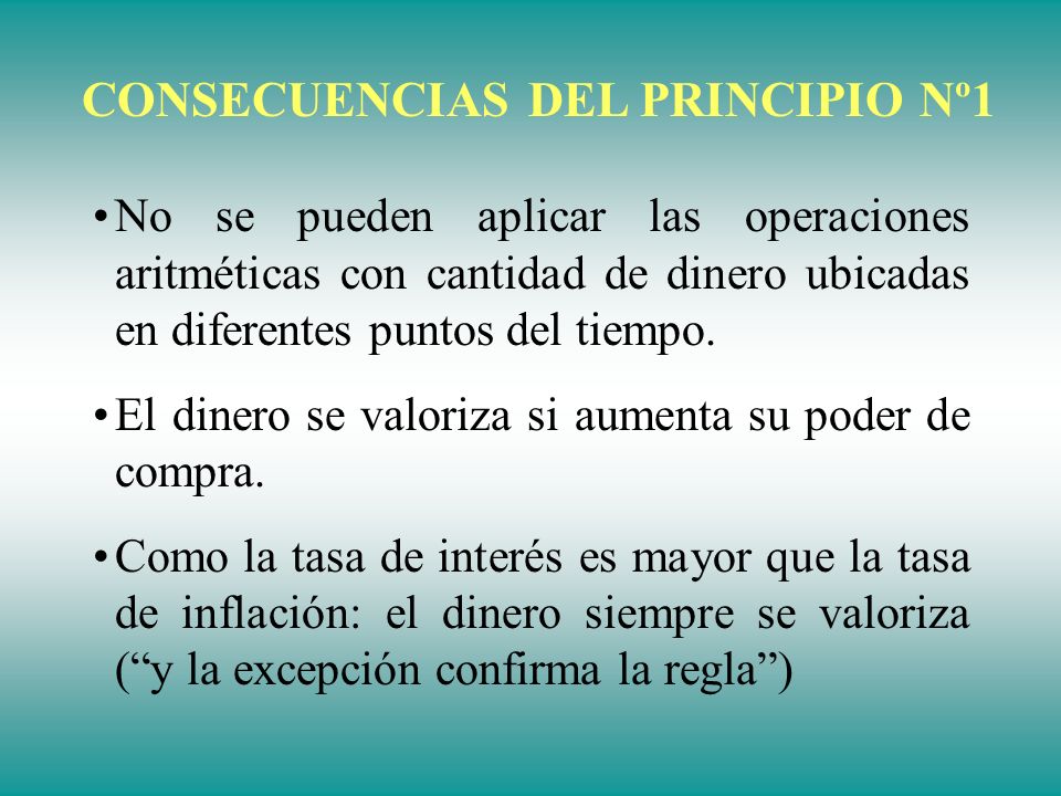 CONSECUENCIAS DEL PRINCIPIO Nº1