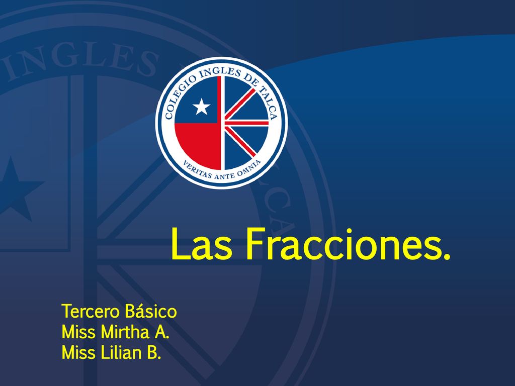 Las Fracciones. Tercero Básico Miss Mirtha A. Miss Lilian B.