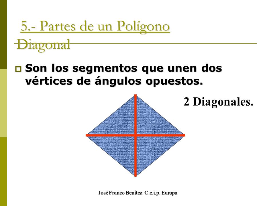 5.- Partes de un Polígono Diagonal