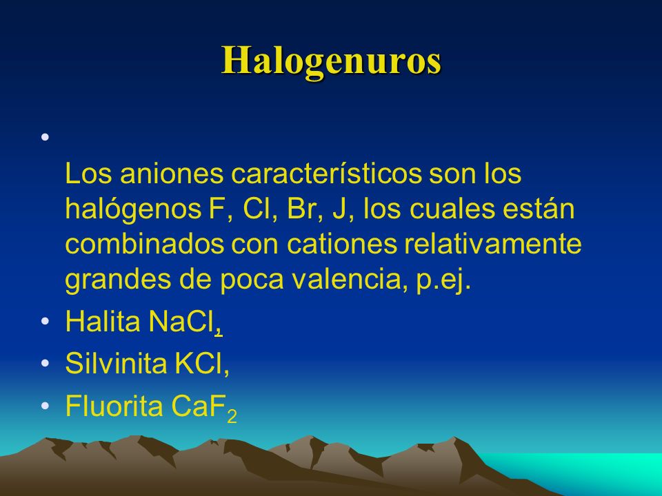 Halogenuros
