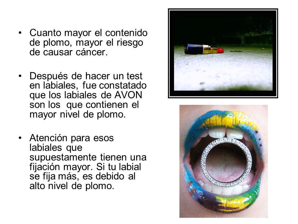Cuanto mayor el contenido de plomo, mayor el riesgo de causar cáncer.