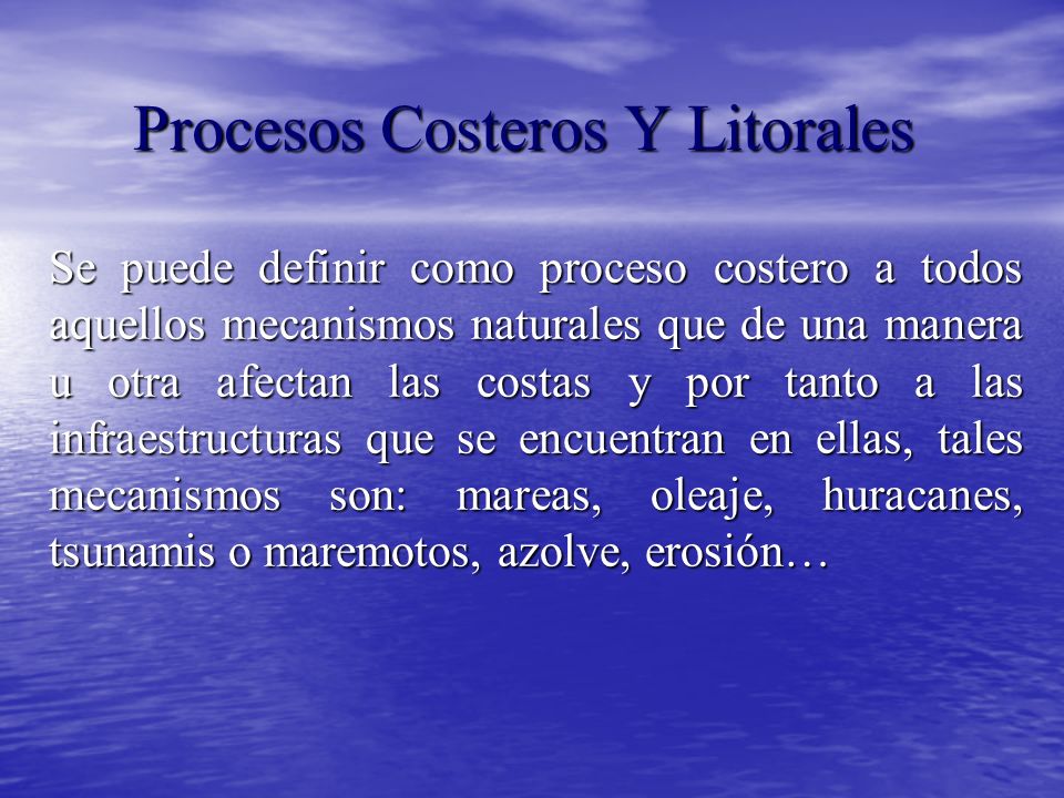 Procesos Costeros Y Litorales