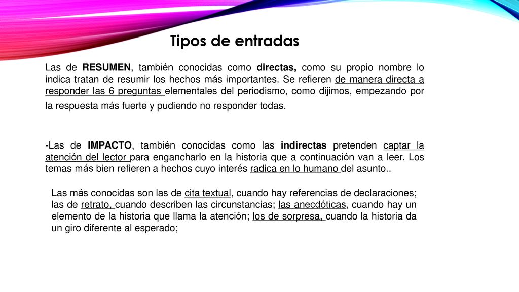 12/24/2018 2:57 PM Tipos de entradas.