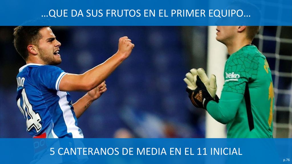 …QUE DA SUS FRUTOS EN EL PRIMER EQUIPO…